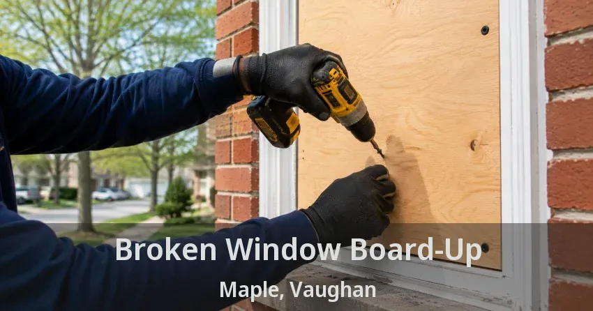 Broken Window Board-Up Maple, Vaughan - ON