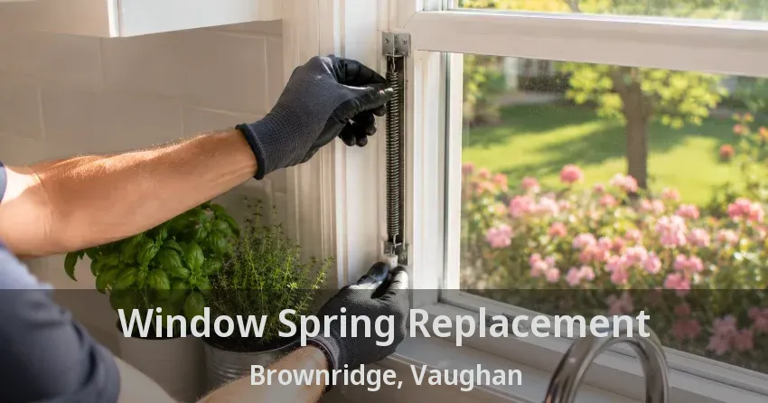 Window Spring Replacement Brownridge, Vaughan - ON