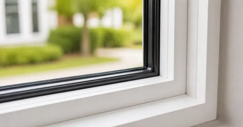 technician repairing window and door hardware in Beverley Glen, Vaughan home